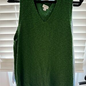 J. Crew Textured Green Knit Top